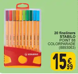 Cora 20 fineliners stabilo aanbieding
