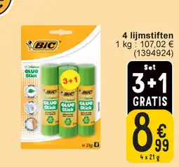 Cora BIC 4 lijmstiften aanbieding