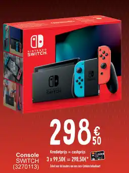 Cora Console switch aanbieding