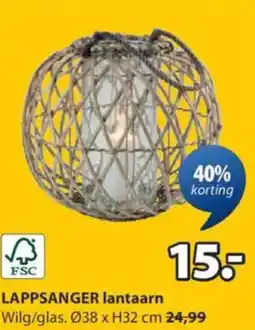 Jysk LAPPSANGER lantaarn aanbieding