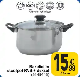 Cora Bakelieten stoofpot RVS + deksel aanbieding