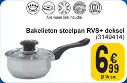 Cora Bakelieten steelpan RVS+ deksel aanbieding