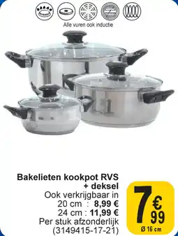 Cora Bakelieten kookpot RVS + deksel aanbieding