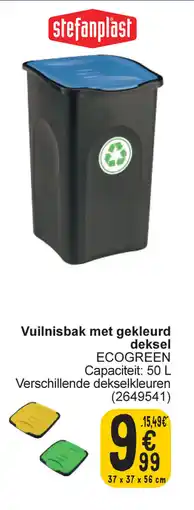 Cora Vuilnisbak met gekleurd deksel aanbieding
