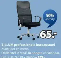 Jysk Billum professionele bureaustoel aanbieding