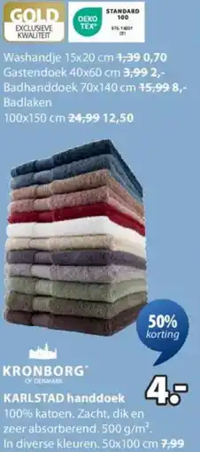 Jysk Kronborg karlstad handdoek aanbieding
