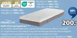 Jysk Dreamzone buru GS30 springmatras aanbieding
