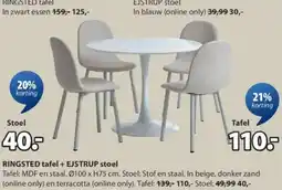 Jysk Ringsted tafel aanbieding