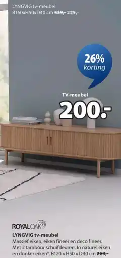Jysk Royaloak lyngvig tv-meubel aanbieding