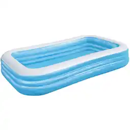 Decathlon Bestway Familiebad Rechthoek Blue Deluxe 305cm aanbieding