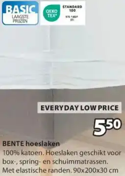 Jysk Bente hoeslaken aanbieding