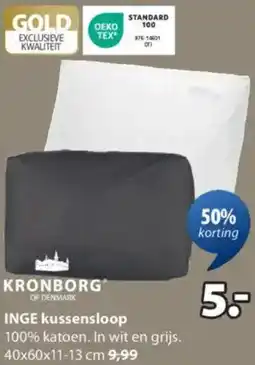 Jysk Inge kussensloop aanbieding