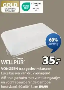Jysk Vongsen traagschuimkussen aanbieding
