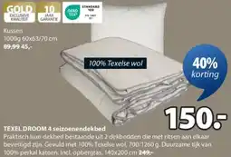 Jysk Texel droom 4 seizoenendekbed aanbieding