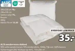 Jysk Alta eendenveren dekbed aanbieding