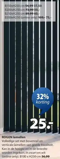 Jysk Rogen lamellen aanbieding
