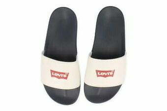 Berca Shoes Levi’s Badslipper Heren June Batwing - Wit aanbieding