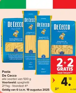 Carrefour Market Pasta De Cecco aanbieding