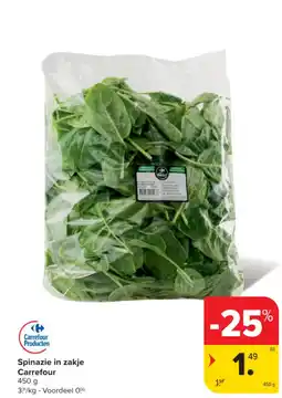 Carrefour Market Spinazie in zakje Carrefour aanbieding