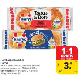 Carrefour Market Hamburgerbroodjes Harrys aanbieding