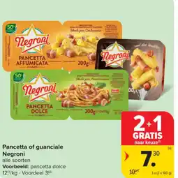 Carrefour Market Pancetta of guanciale Negroni aanbieding