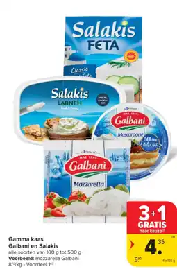 Carrefour Market Gamma kaas Galbani en Salakis aanbieding