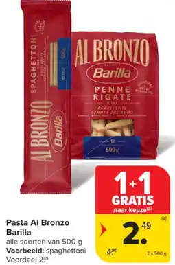 Carrefour Market Pasta Al Bronzo Barilla aanbieding