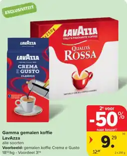 Carrefour Market Gamma gemalen koffie LavAzza aanbieding