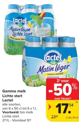 Carrefour Market Gamma melk Lichte Lactel aanbieding