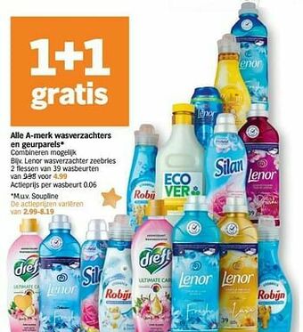 Albert Heijn Lenor wasverzachter zeebries aanbieding