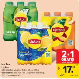 Carrefour Market Ice Tea Lipton aanbieding