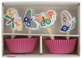 HEMA HEMA Cupcake Set Vlinder 24 Stuks aanbieding