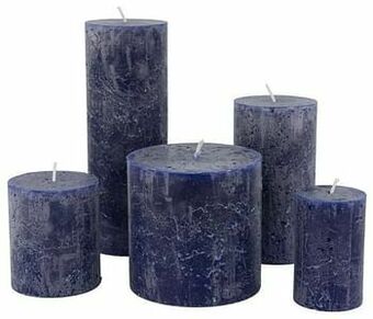 HEMA HEMA Rustieke Kaarsen Blauw (blauw) aanbieding