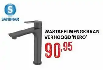 Bouwcenter Frans Vlaeminck Wastafelmengkraan verhoogd nero aanbieding