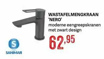 Bouwcenter Frans Vlaeminck Wastafelmengkraan nero aanbieding