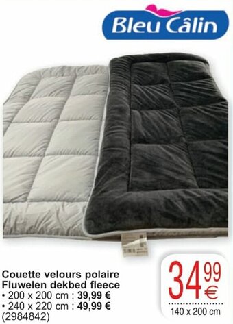 Cora Couette velours polaire Fluwelen dekbed fleece aanbieding