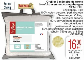 Cora Oreiller a memoire de forme Hoofdkussen met vormgeheugen aanbieding