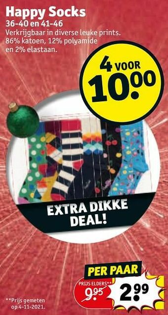 Kruidvat Happy socks aanbieding