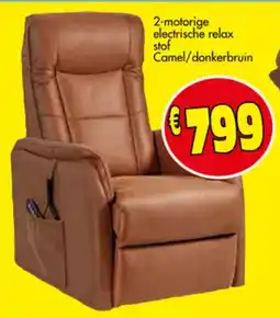 Budget Meubelen 2-motorige electrische relax stof aanbieding