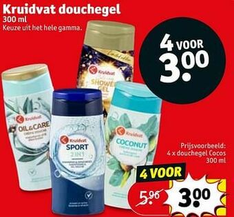 Kruidvat Douchegel cocos aanbieding