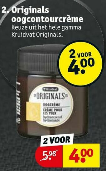 Kruidvat Originals oogcontourcrème aanbieding