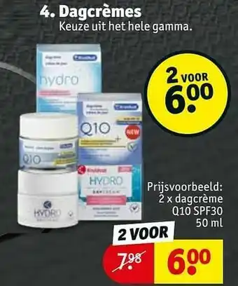 Kruidvat Dagcrème q10 spf30 aanbieding