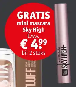Kruidvat mini mascara Sky High aanbieding