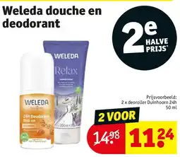 Kruidvat Weleda douche en deodorant aanbieding