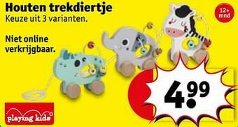Kruidvat Houten trekdiertje aanbieding