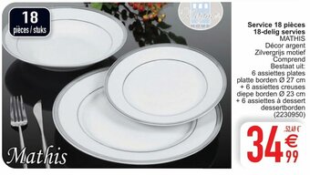 Cora Service 18 pieces 18-delig servies aanbieding