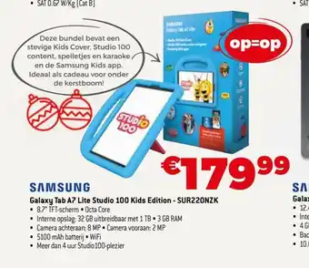 Exellent Samsung Galaxy Tab A7 Lite Studio 100 Kids Edition -SUR220NZK aanbieding