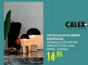 Bouwcenter Frans Vlaeminck Calex led volglas filament kopspiegel aanbieding