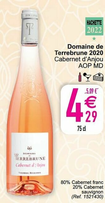 Cora Domaine de terrebrune 2020 cabernet d’anjou aop md aanbieding