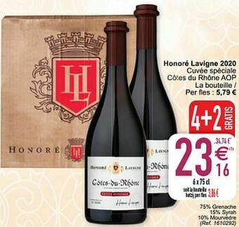 Cora Honoré lavigne 2020 cuvée spéciale côtes du rhône aop aanbieding